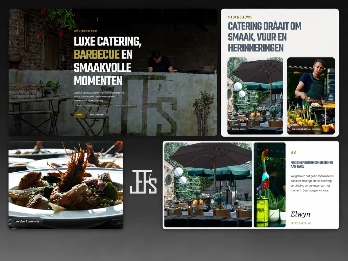 Websiteontwerp voor Jeff’s Catering in Cuijk